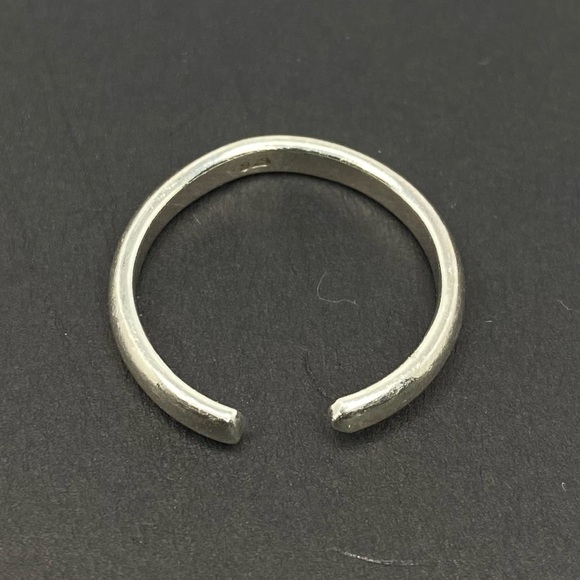 925 SILVER ADJUSTABLE PINKY RING UNISEX - Picture 10 of 10